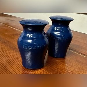 RARE Le Creuset Salt and Pepper Shakers